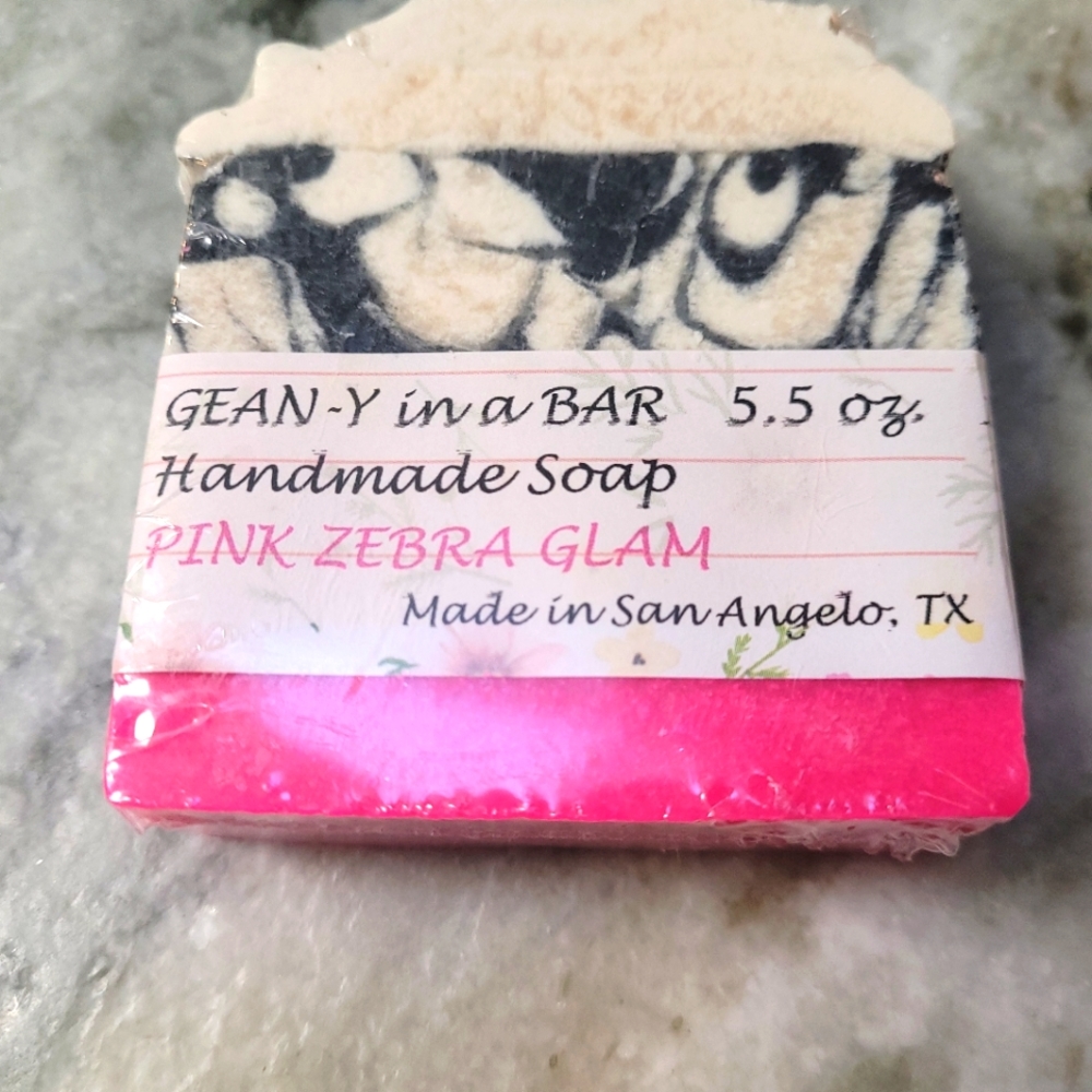 Pink Zebra Glam Handmade Soap